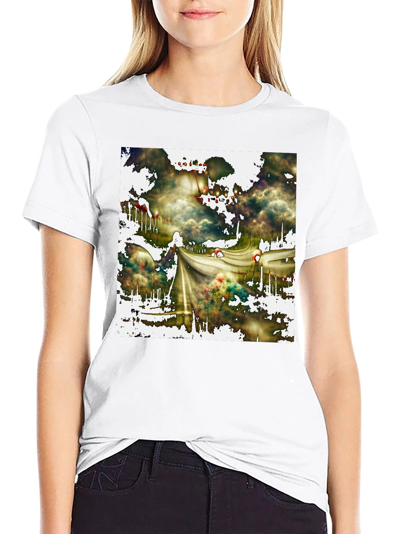 Abstract Road T-Shirt - Unique Graphic Tee