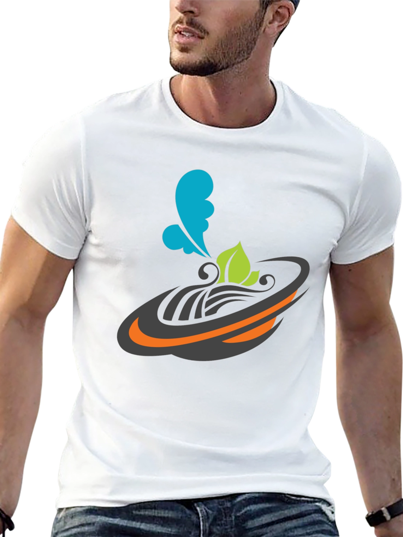 Modern Graphic Tee - Abstract Design Casual Style