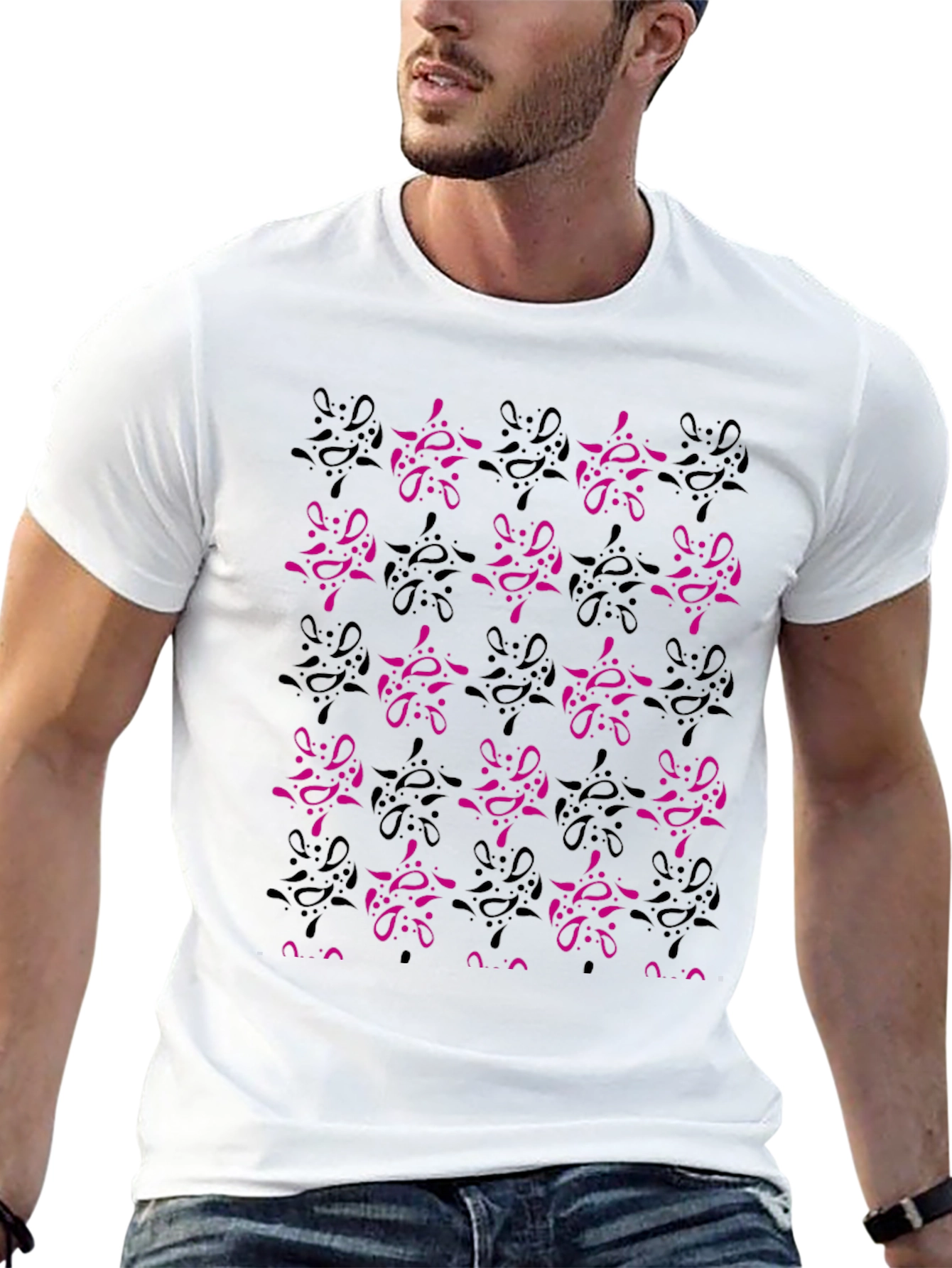 Abstract Paisley Pattern T-Shirt