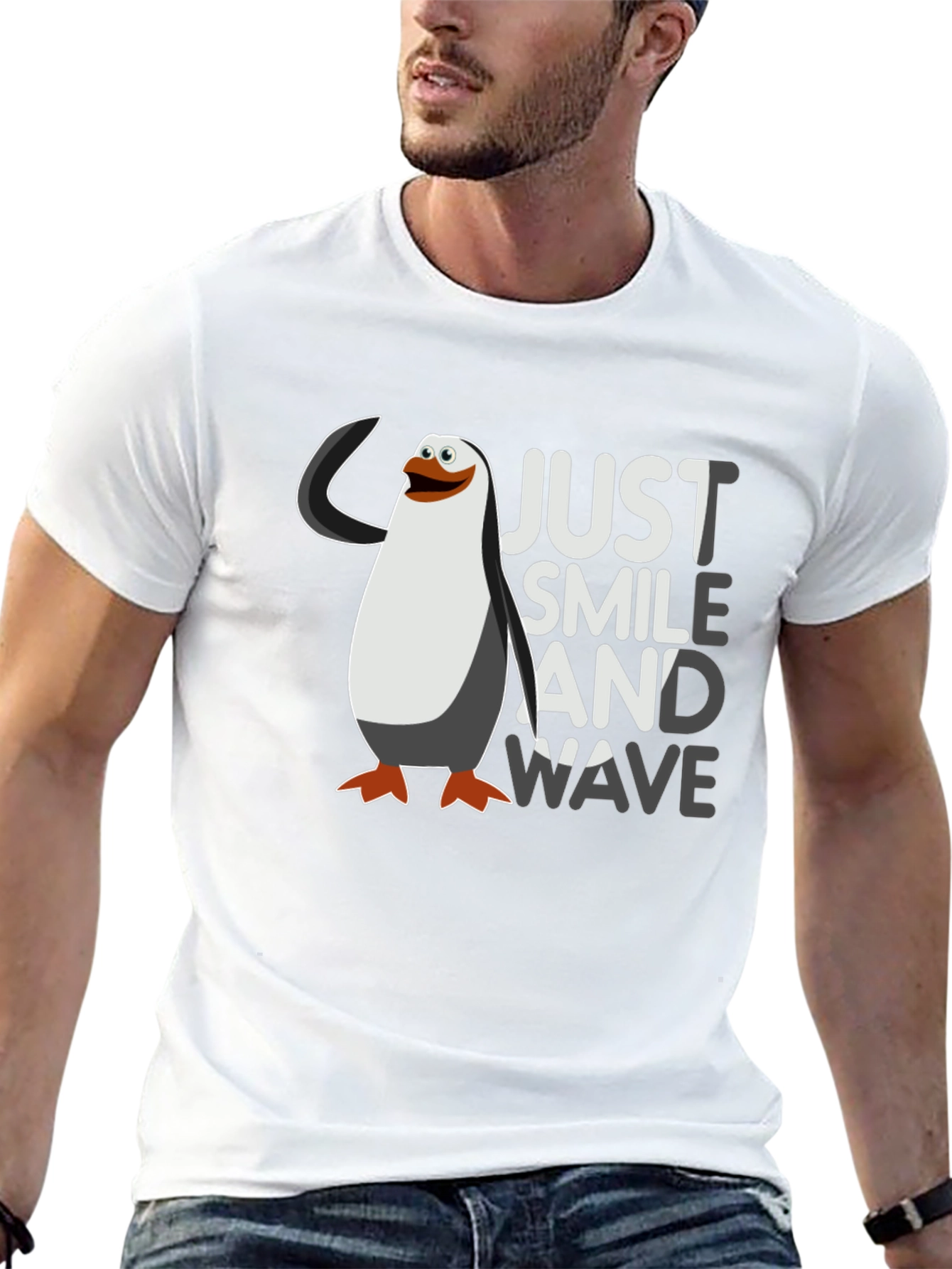 Just Smile and Wave Penguin T-Shirt