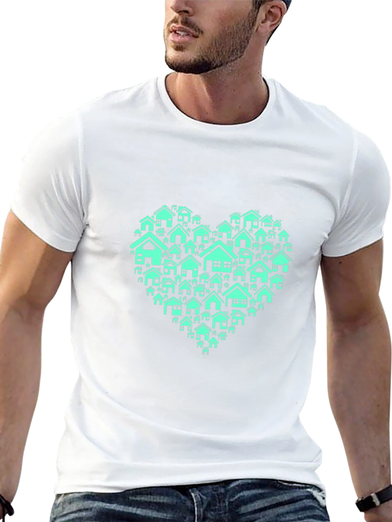 Heart of Homes Graphic T-Shirt - Black