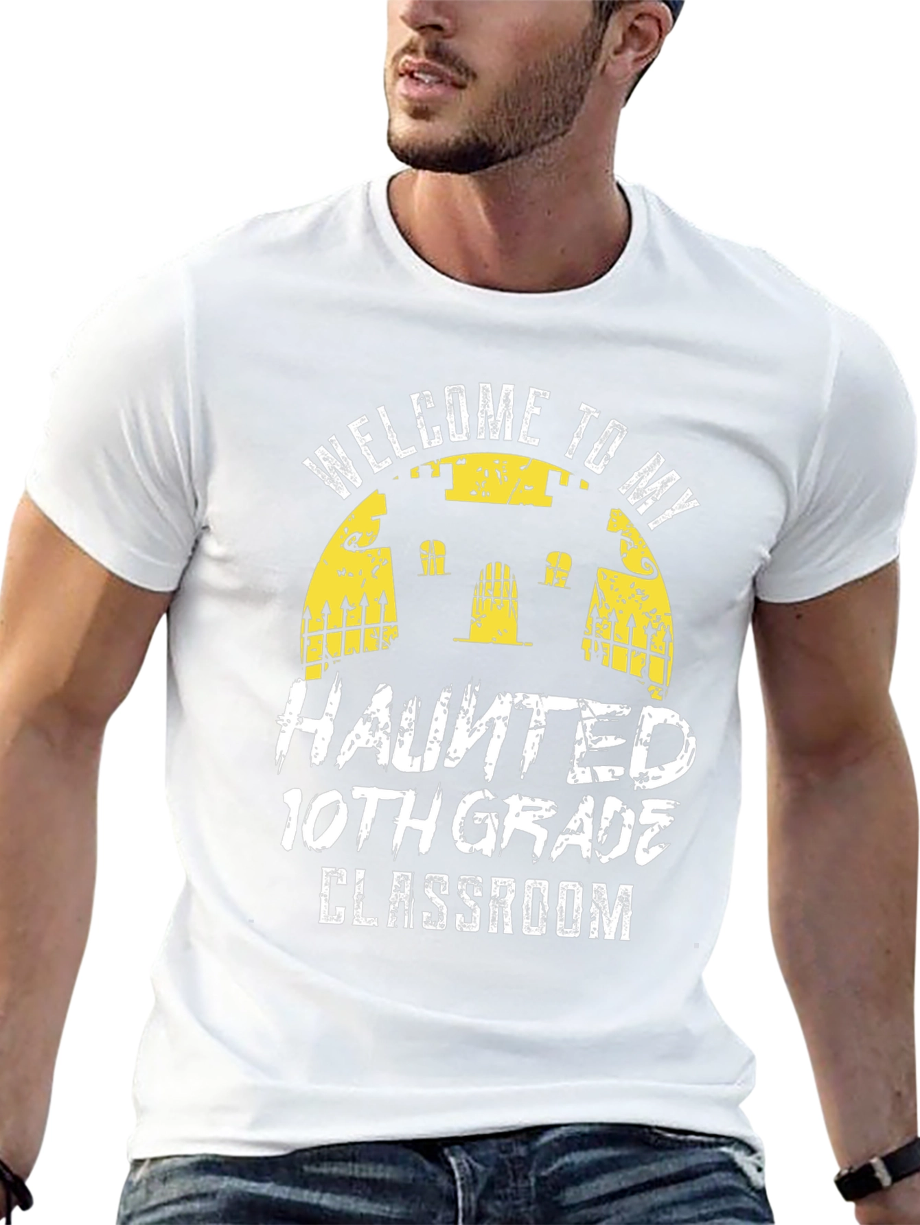 Haunted 10th Grade Classroom Tee
