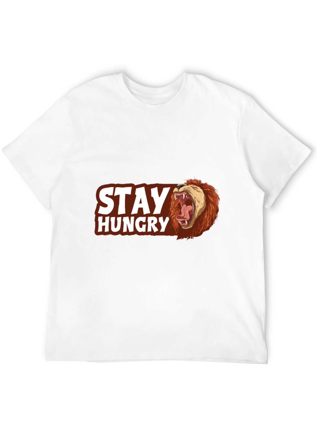 Stay Hungry Lion Graphic Tee - Bold Style