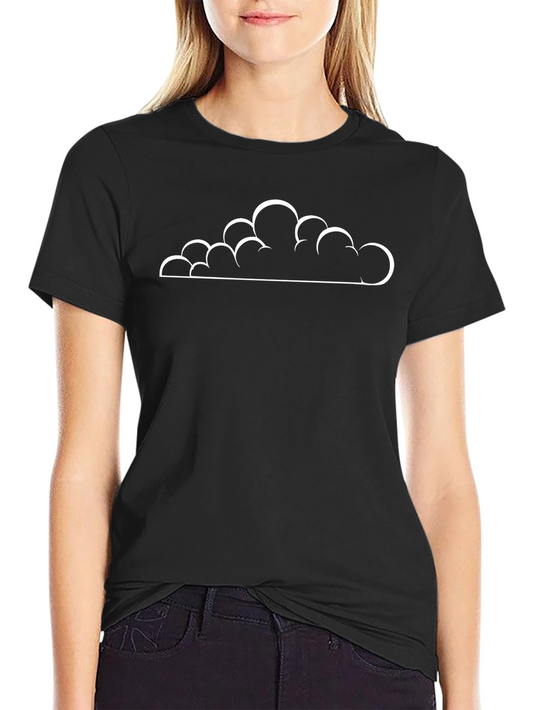 Black T-Shirt with Cloud Graphic