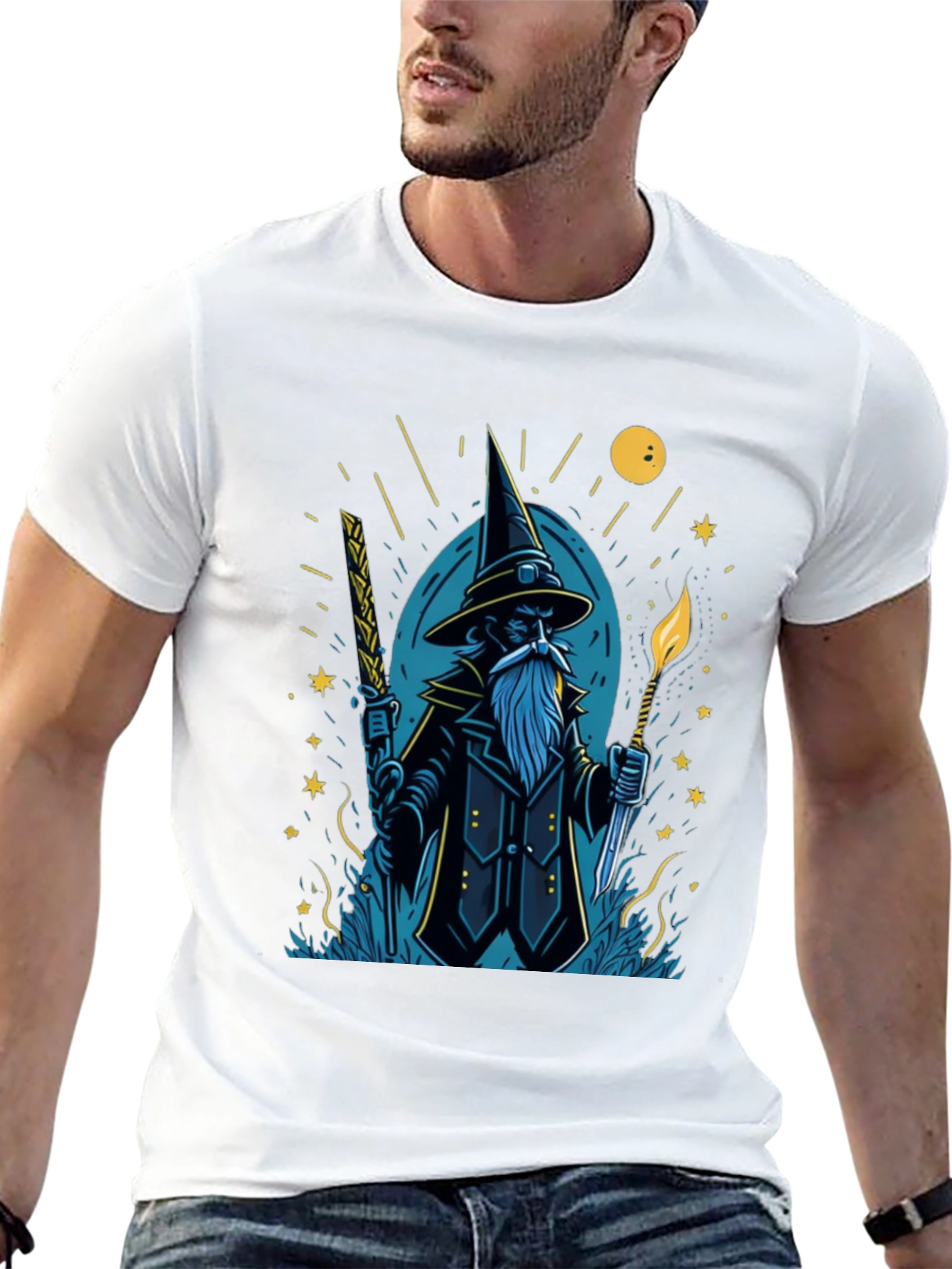 Wizard Graphic Tee - Magical Style