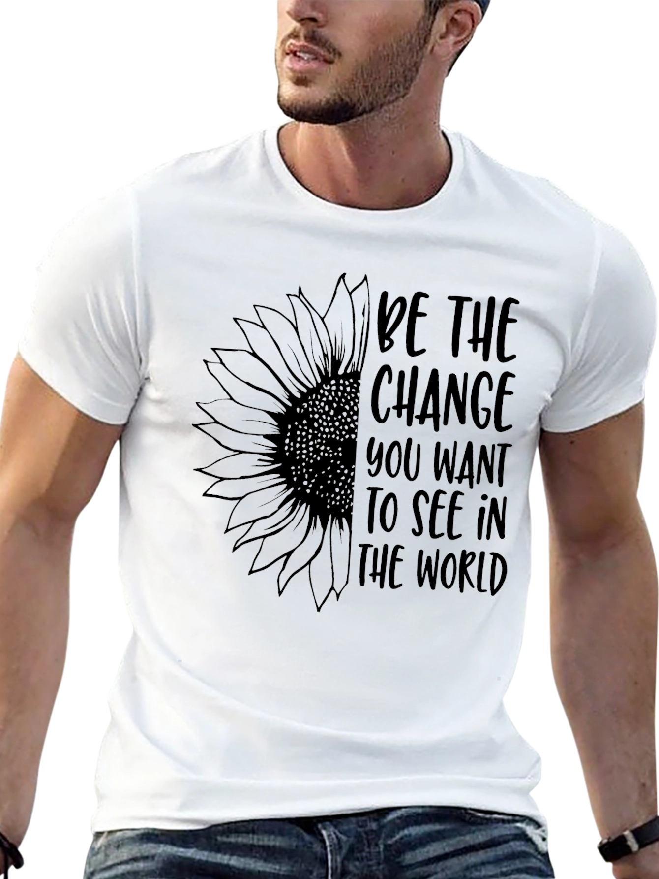 Be the Change Sunflower Graphic Tee