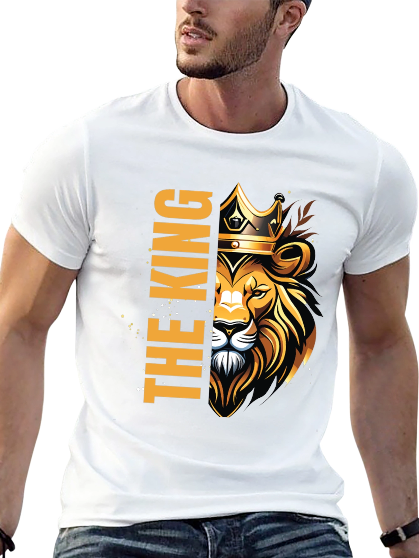 The King Lion Crown Black T-Shirt