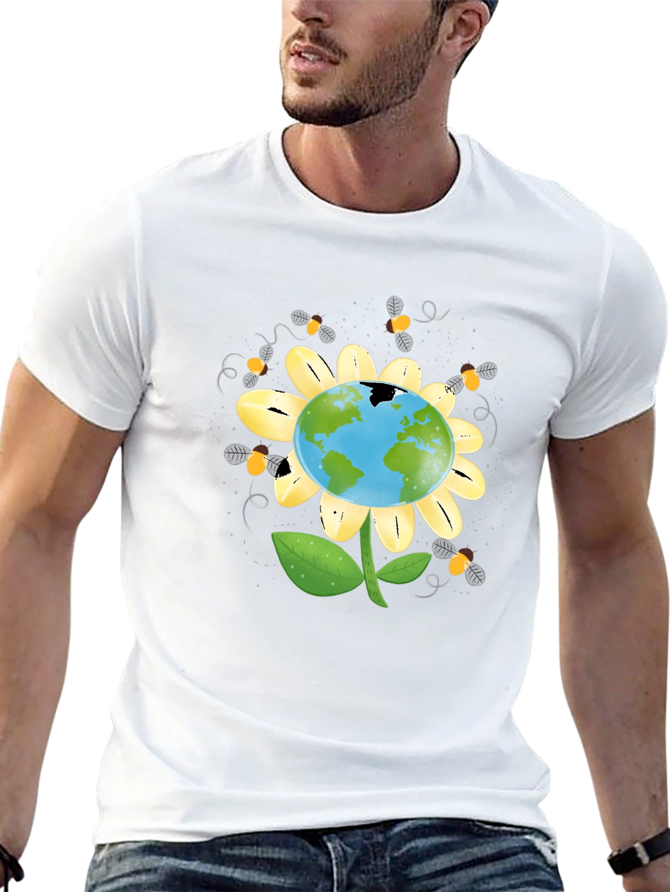Earth Sunflower Graphic Tee