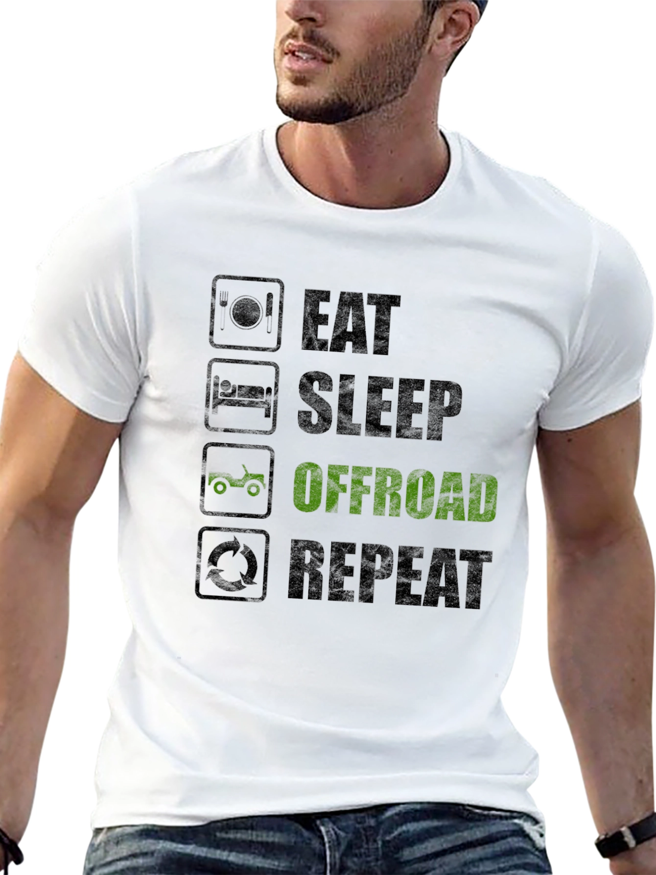 Eat Sleep Offroad Repeat Black T-Shirt