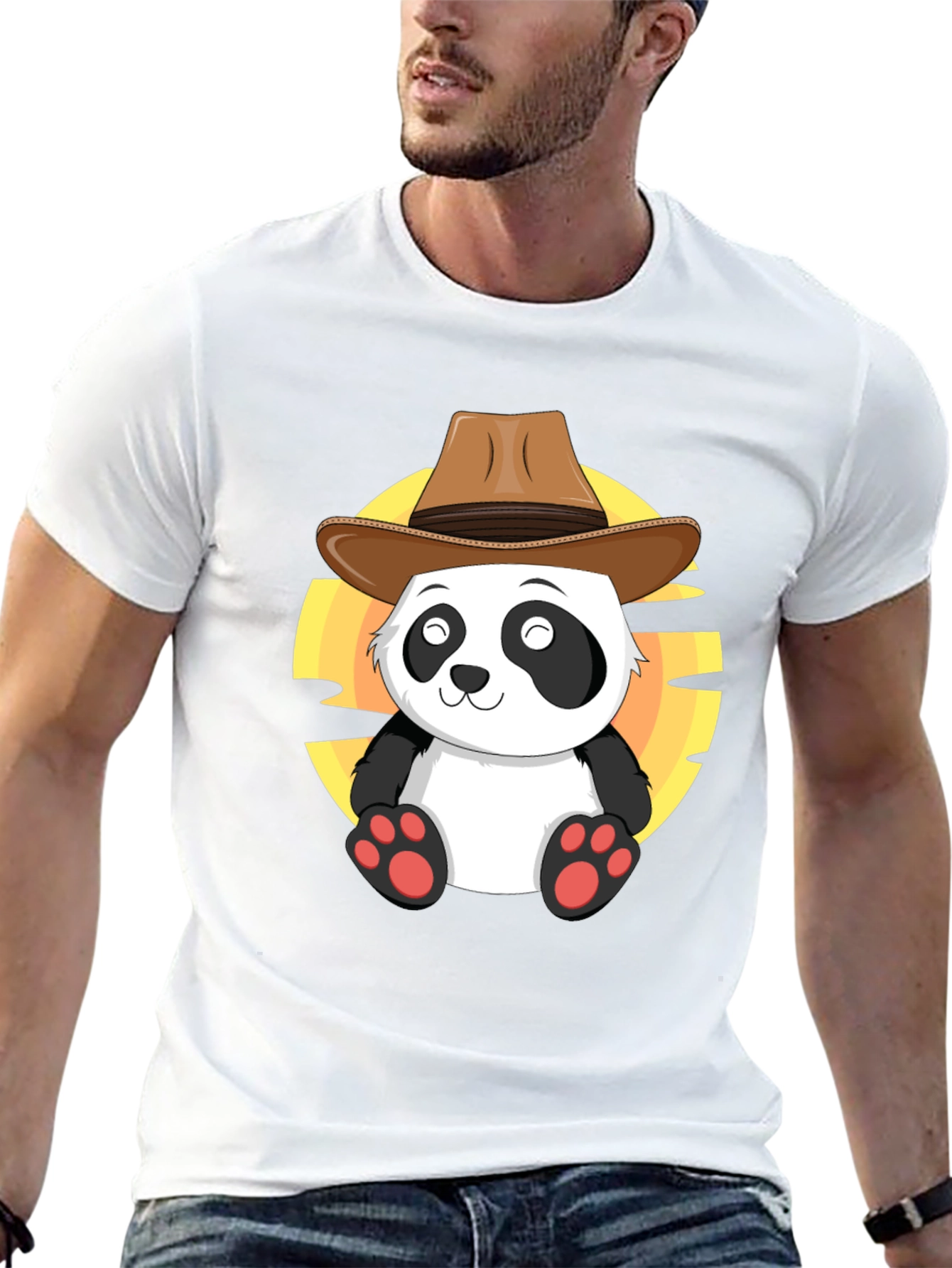 Cowboy Panda T-Shirt - Cute Western Style