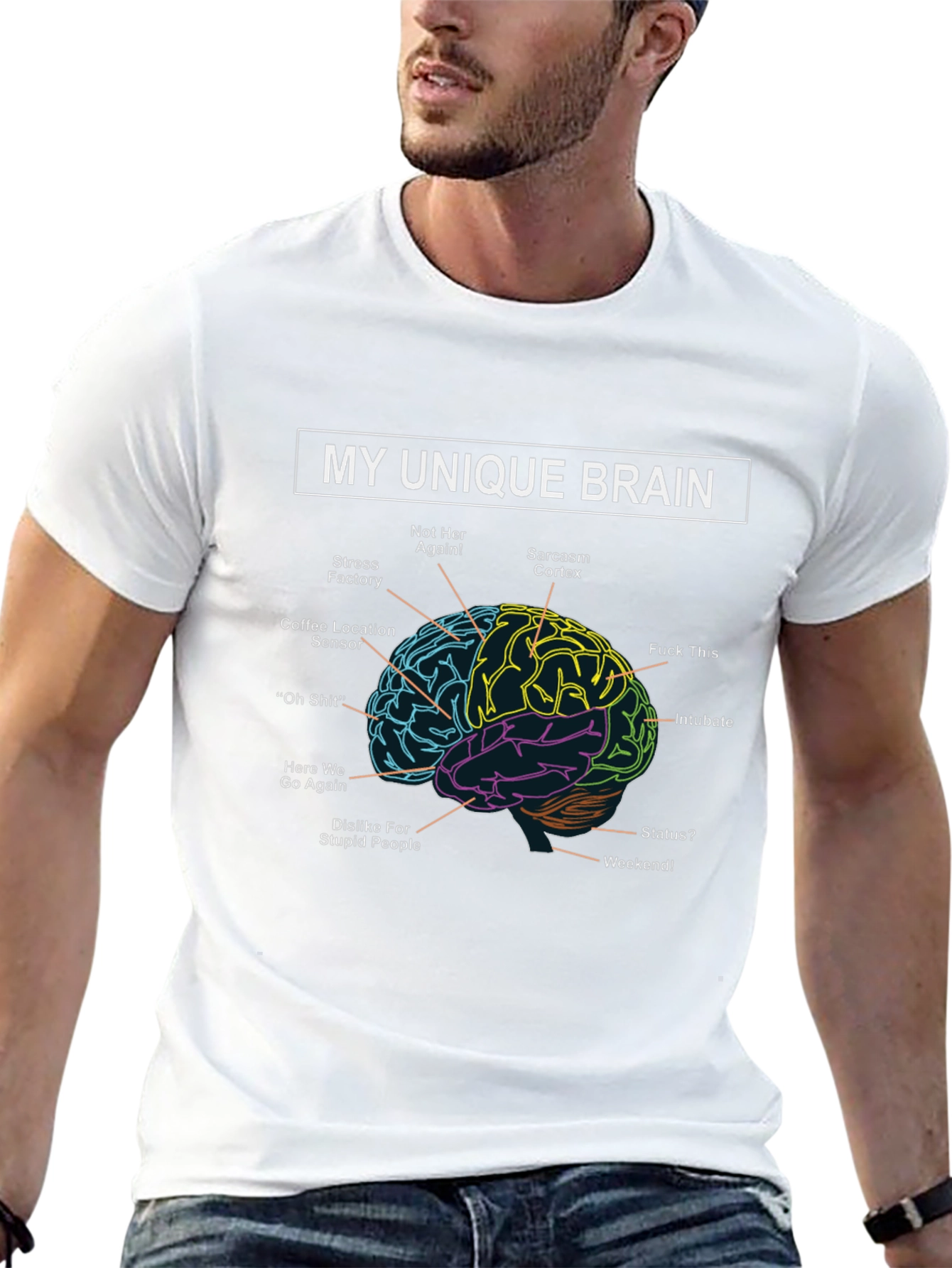 My Unique Brain Funny Graphic Tee