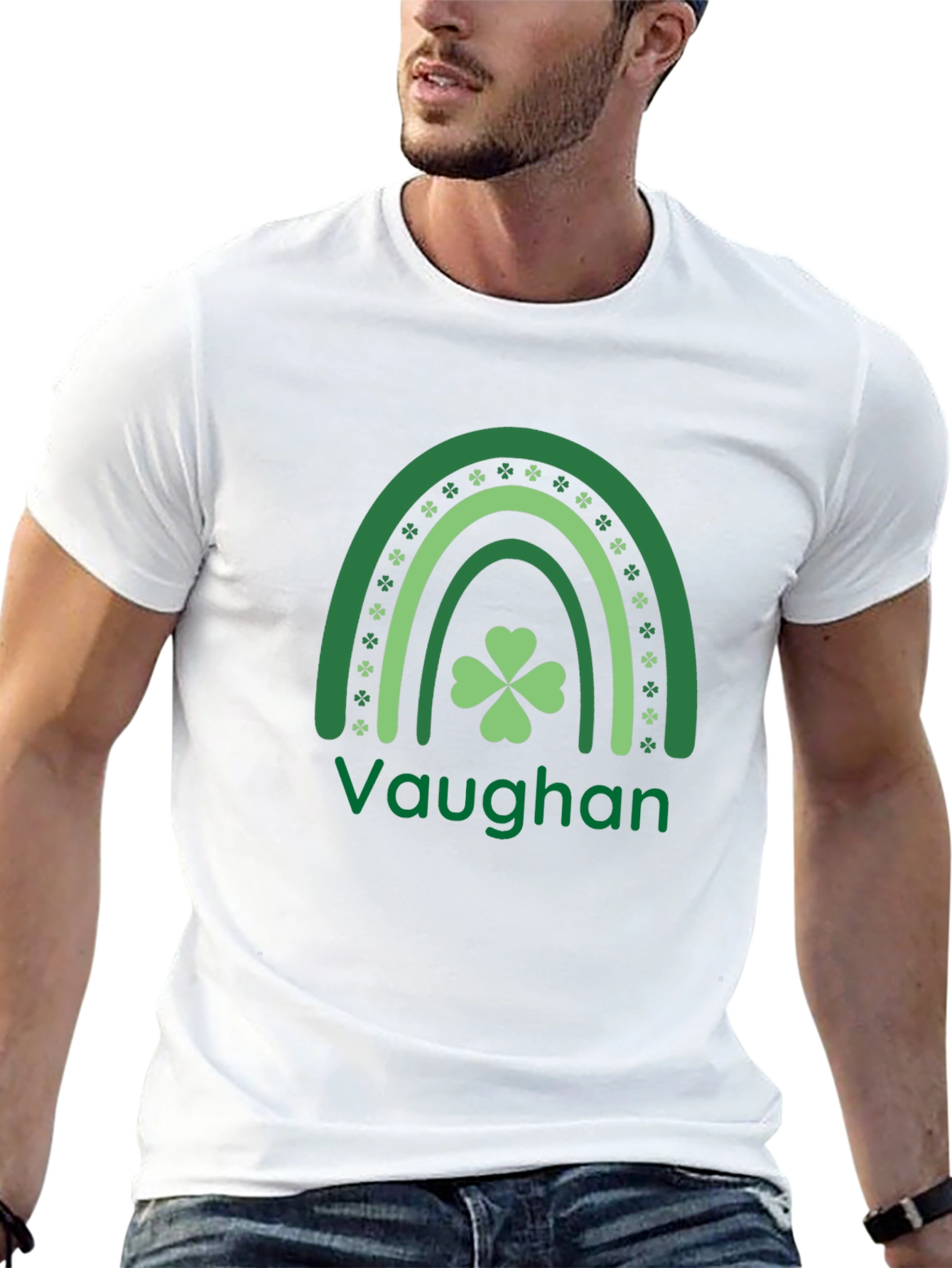 Vaughan St. Patricks Day Rainbow Clover T-Shirt