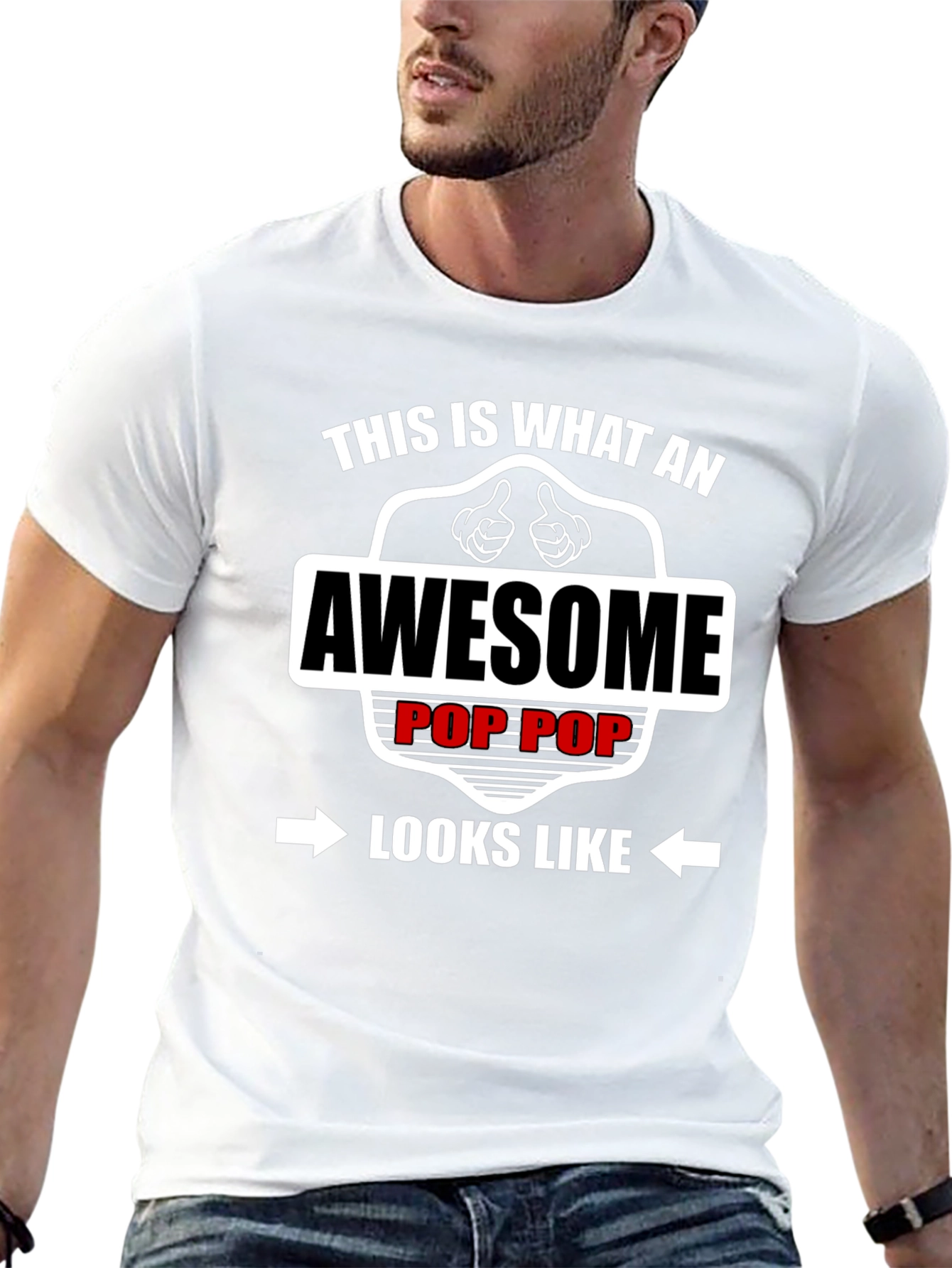 Awesome Pop Pop T-Shirt - Gift for Grandfather