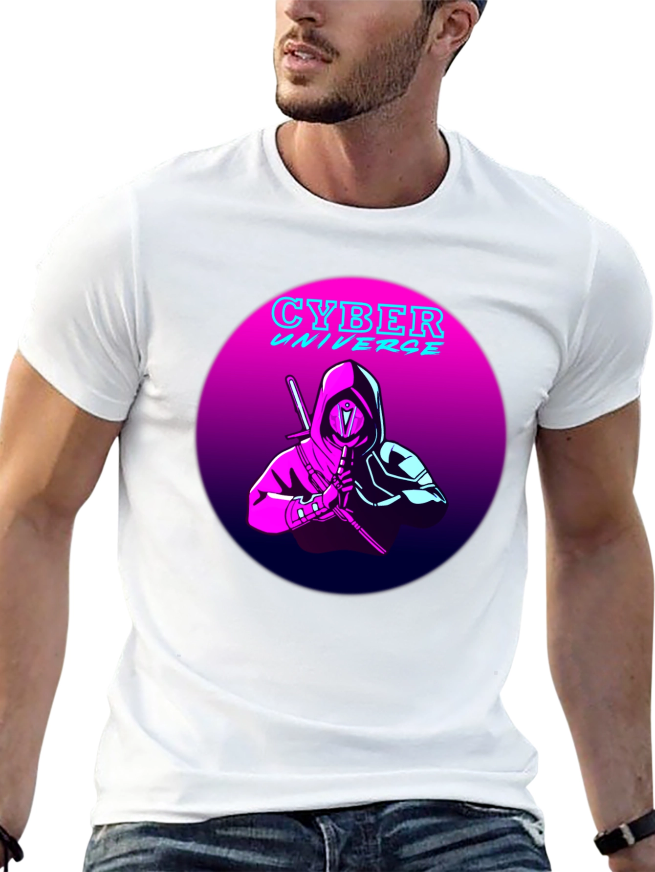 Cyber Universe Ninja T-Shirt - Retro Style