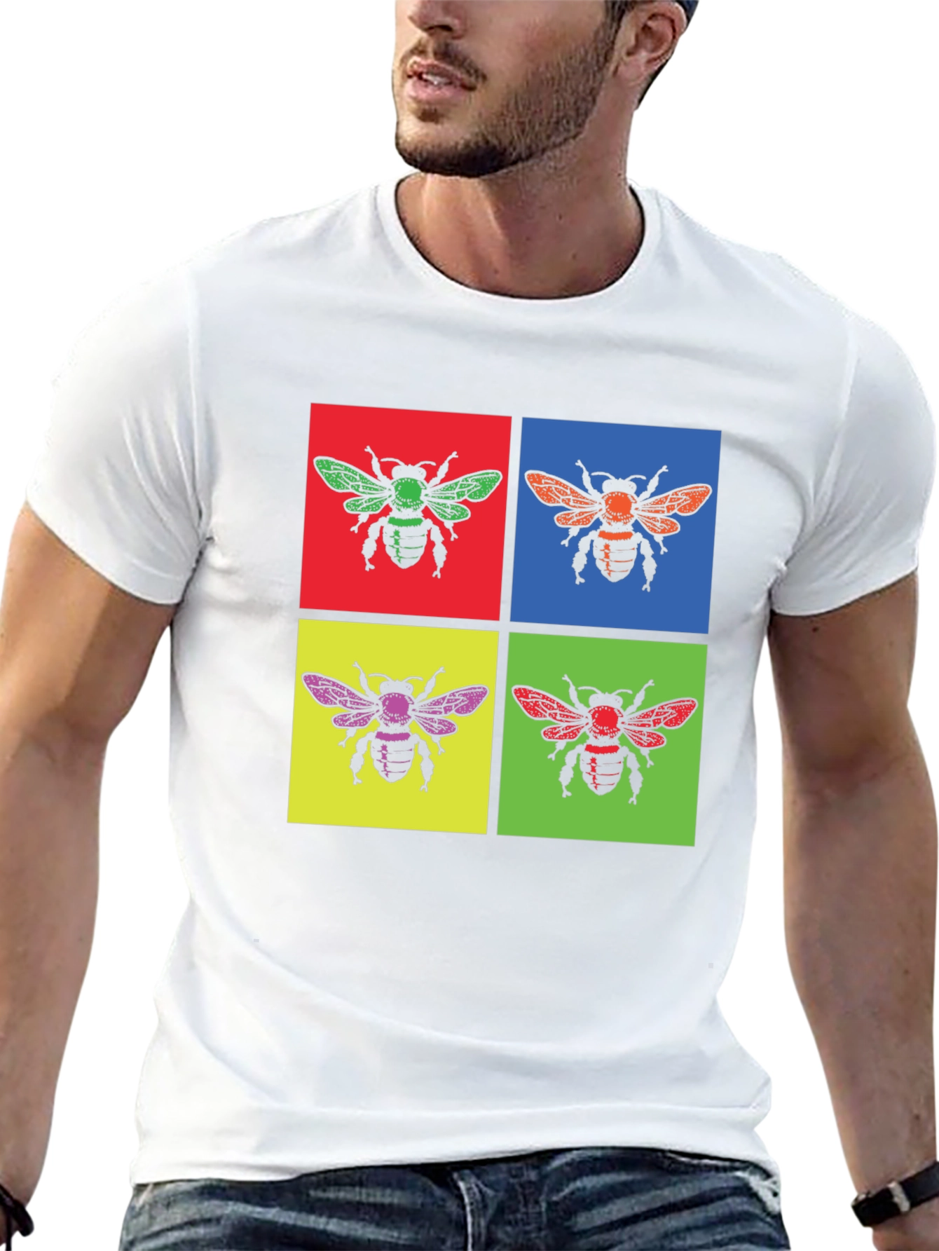Retro Bee Pop Art Graphic Tee