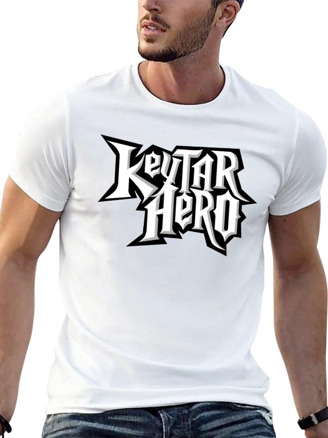 Keytar Hero Black T-Shirt - Music Gaming Tee