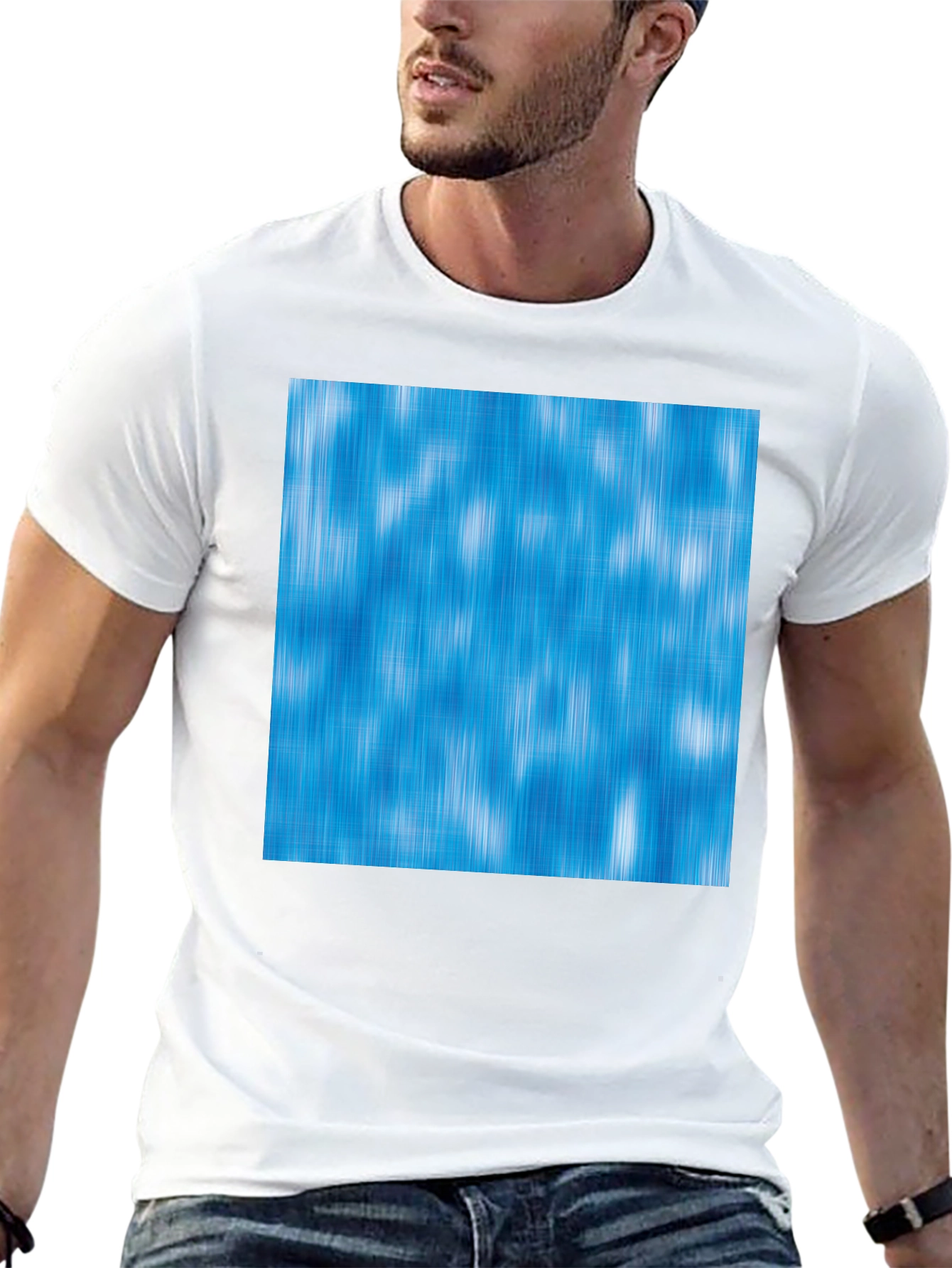 Abstract Blue Pattern T-Shirt