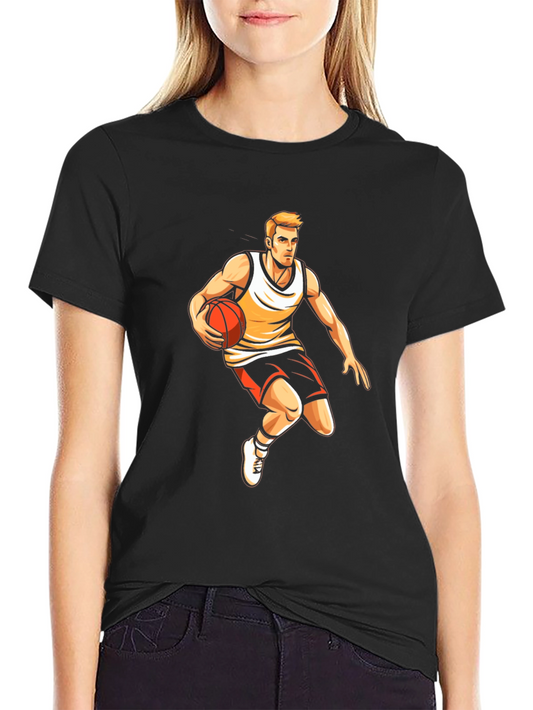 Basketball Player Graphic Black T-Shirt