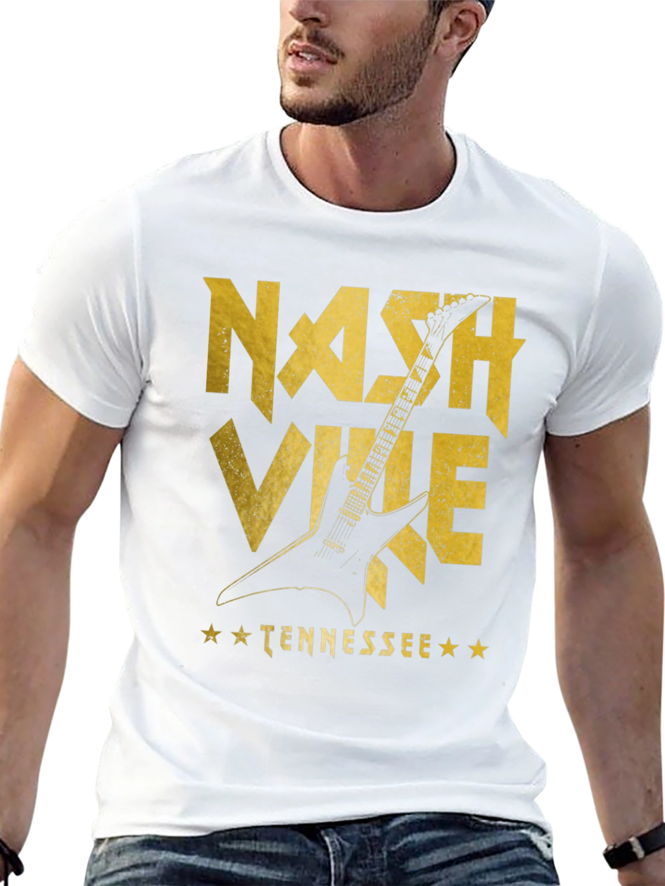 Nashville Tennessee Guitar Graphic T-Shirt