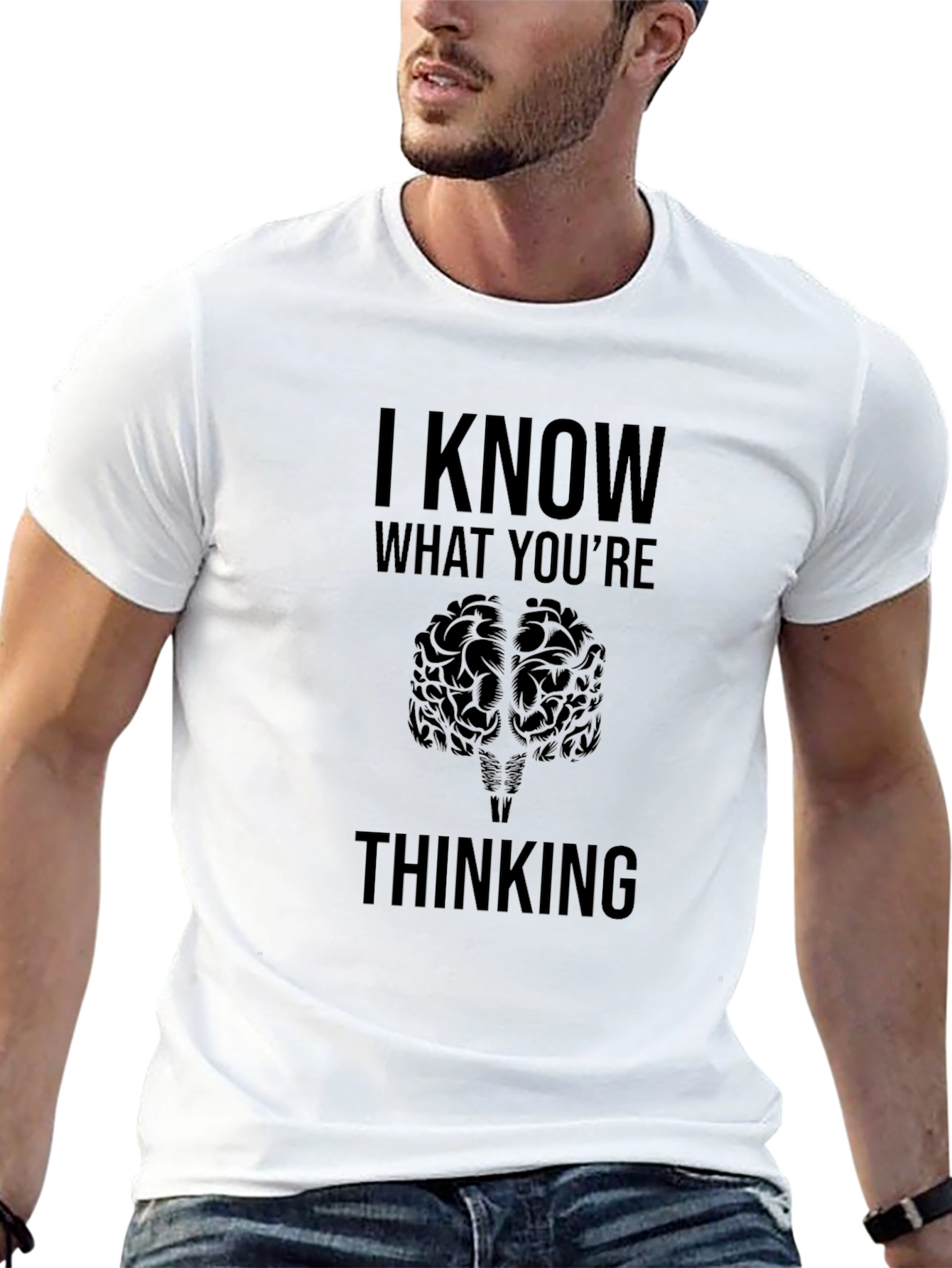 I Know What Youre Thinking Brain Graphic Tee