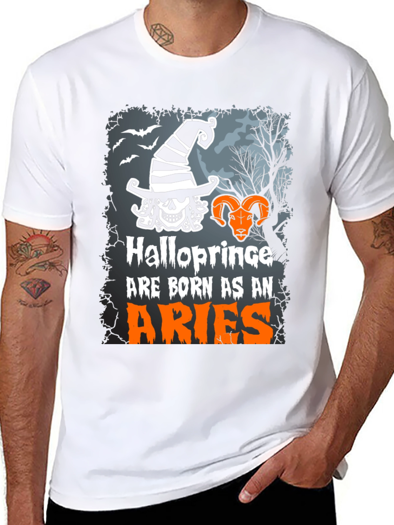 Halloween Aries Zodiac T-Shirt
