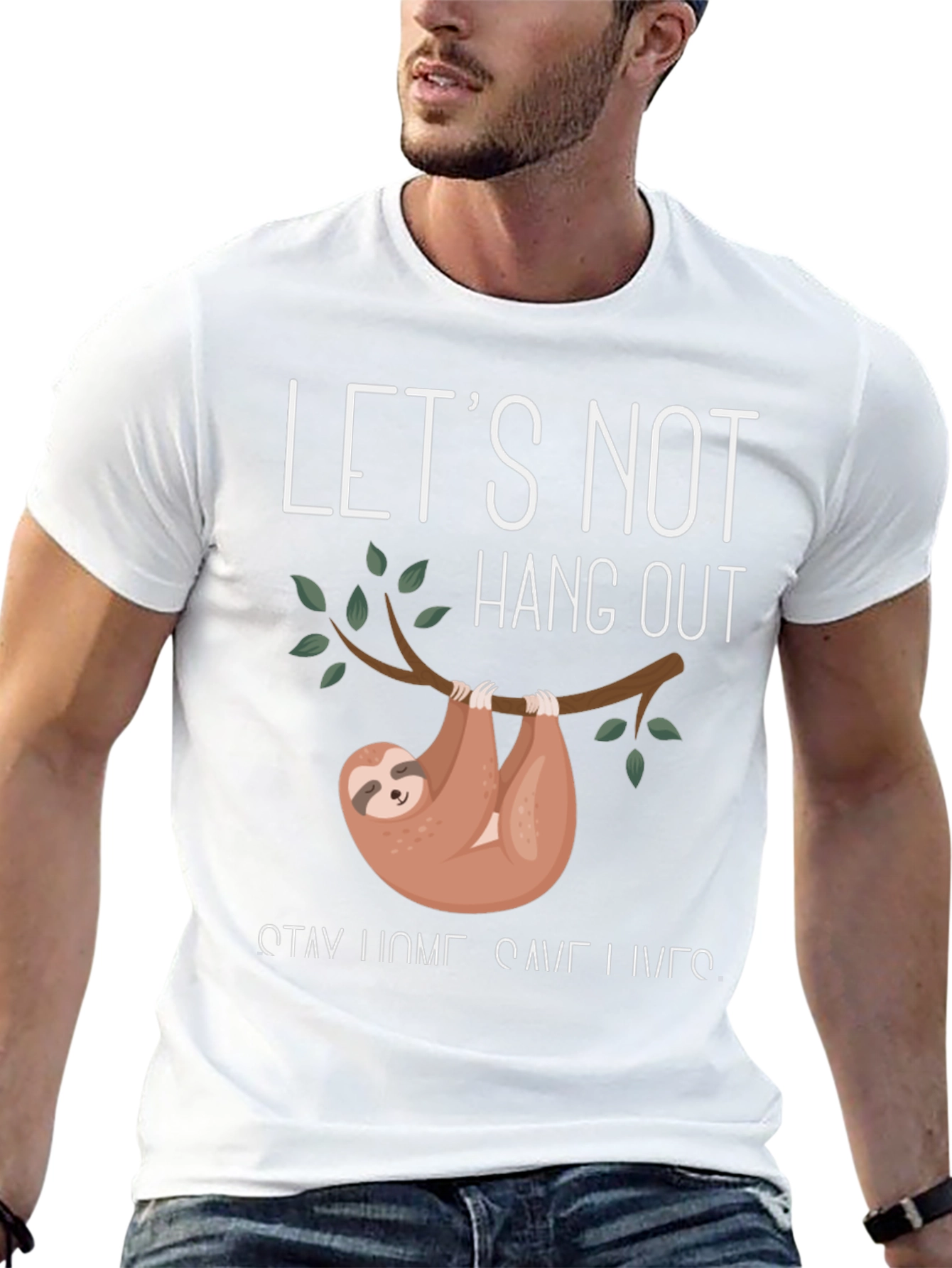 Sloth Lets Not Hang Out Graphic Tee