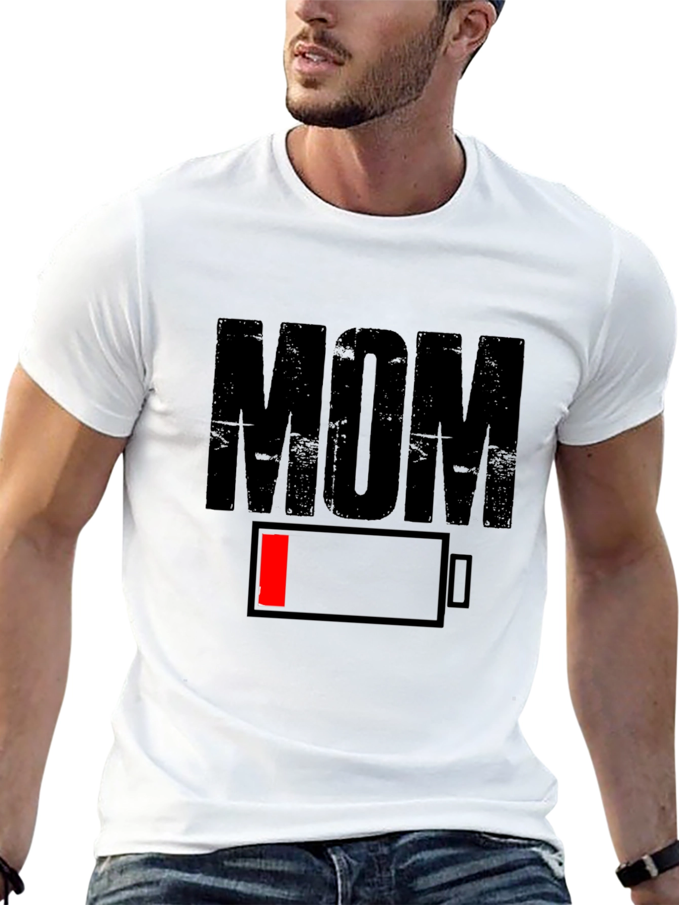Mom Low Battery Funny T-Shirt