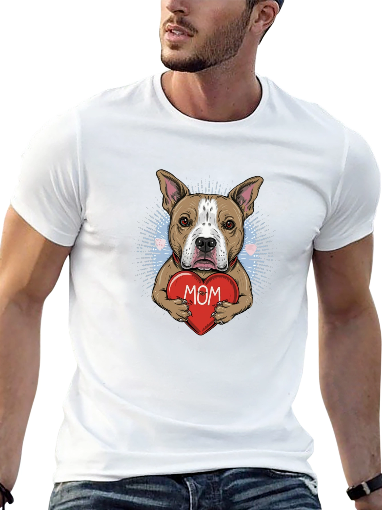 Pit Bull Mom T-Shirt Dog Lover Tee