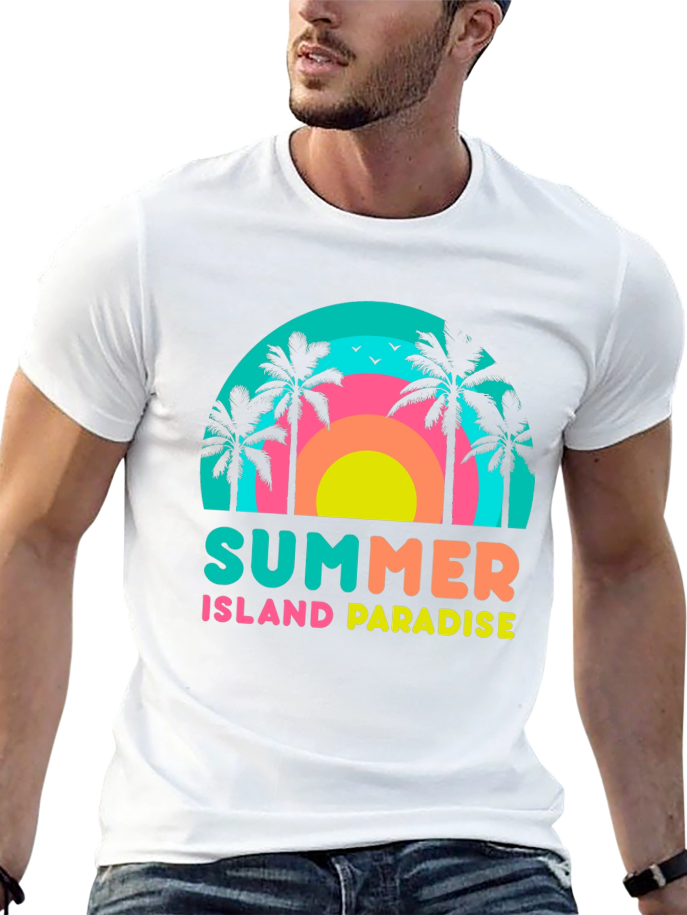Summer Island Paradise Graphic T-Shirt
