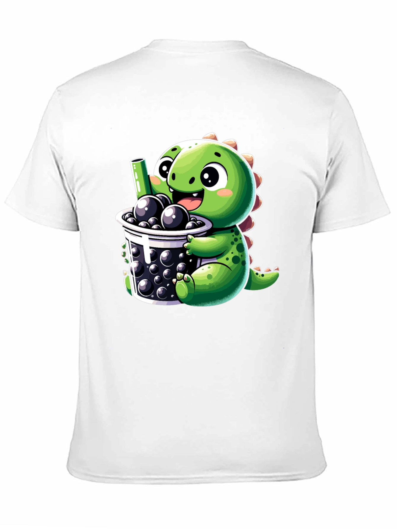 Dino Boba Tea T-Shirt - Cute Cartoon Graphic Tee
