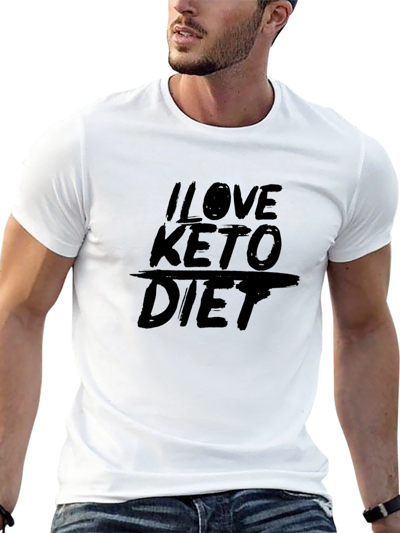 I Love Keto Diet Black T-Shirt