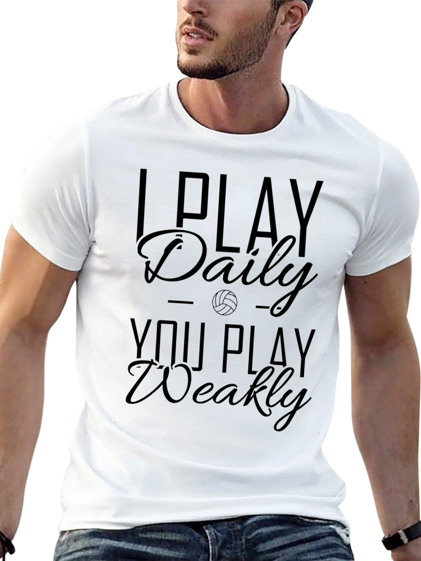I Play Daily Volleyball Graphic Tee