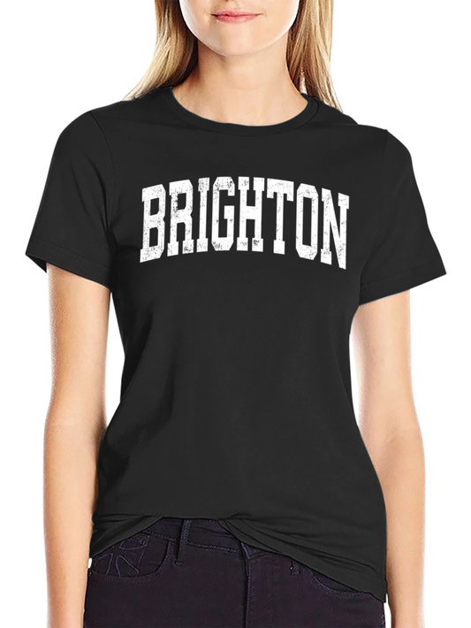 Brighton Graphic Tee - Vintage Style Black T-Shirt
