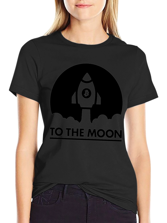 Bitcoin Rocket To The Moon Graphic Tee