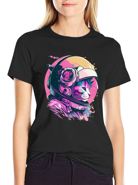 Cosmic Cat T-Shirt - Astronaut Kitten in Space!