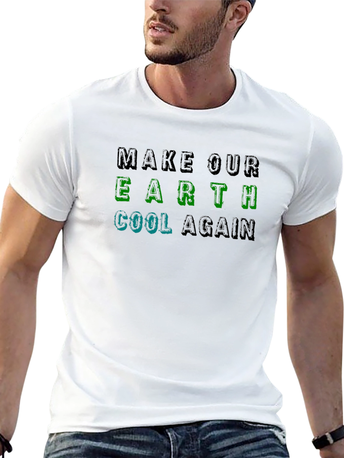 Earth Cool Again Graphic Tee - Climate Awareness