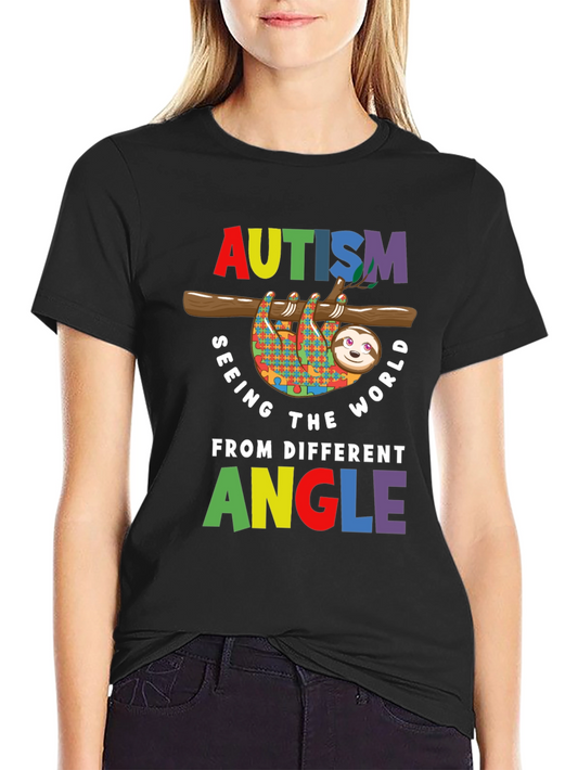 Autism Awareness Sloth T-Shirt - Seeing the World Differently