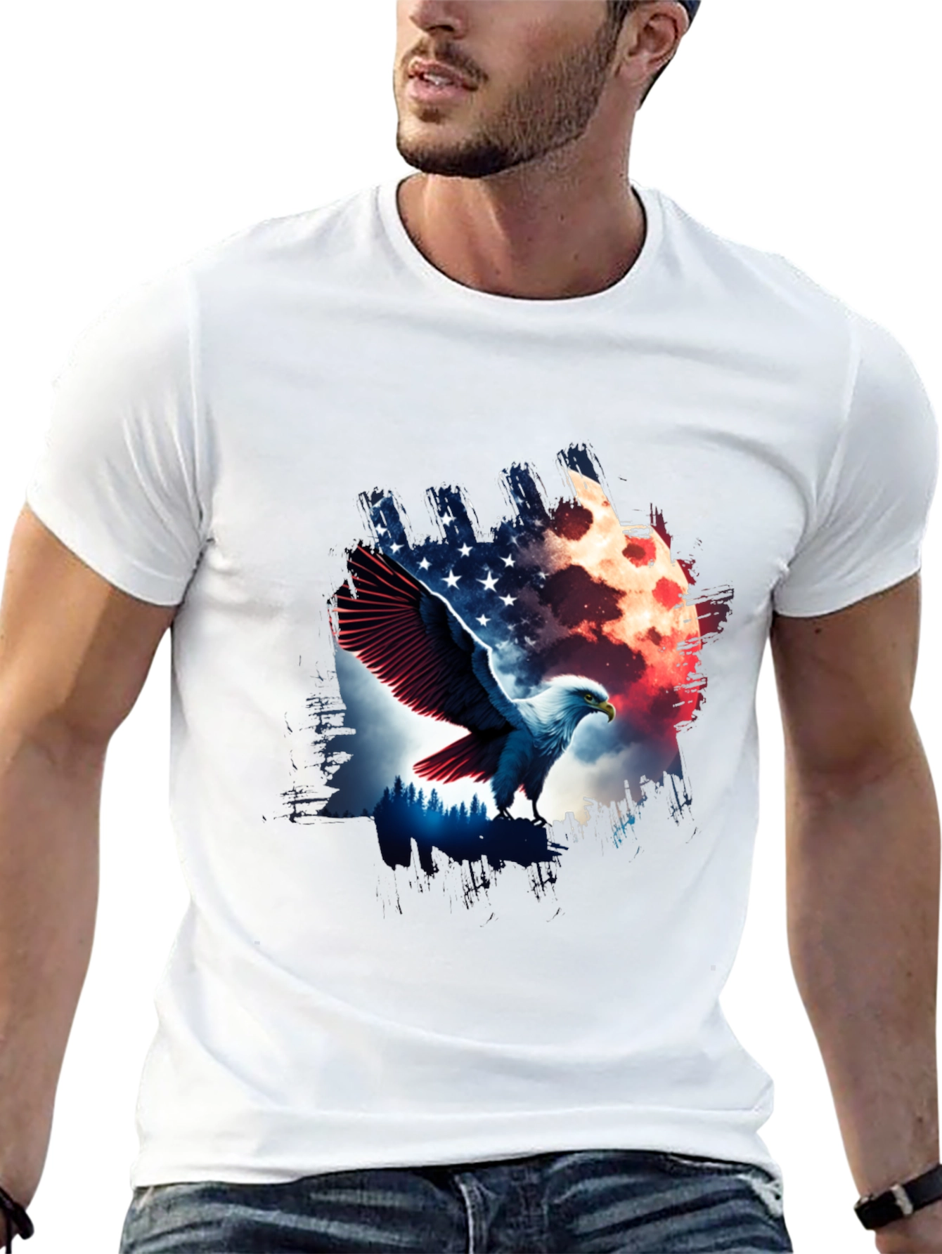 American Eagle Graphic Black T-Shirt