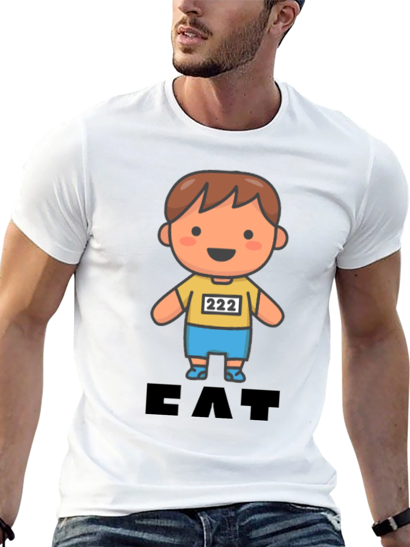 Eat T-Shirt Cute Cartoon Character Tee