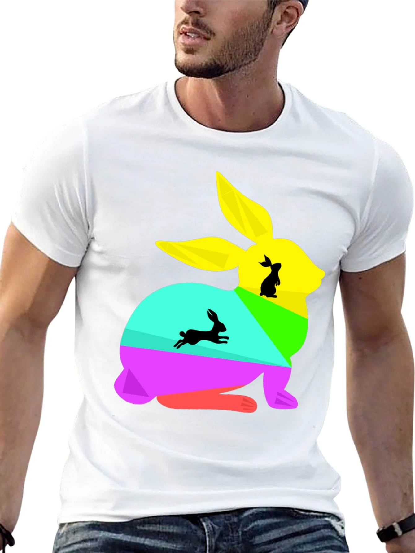 Rainbow Bunny Graphic Tee
