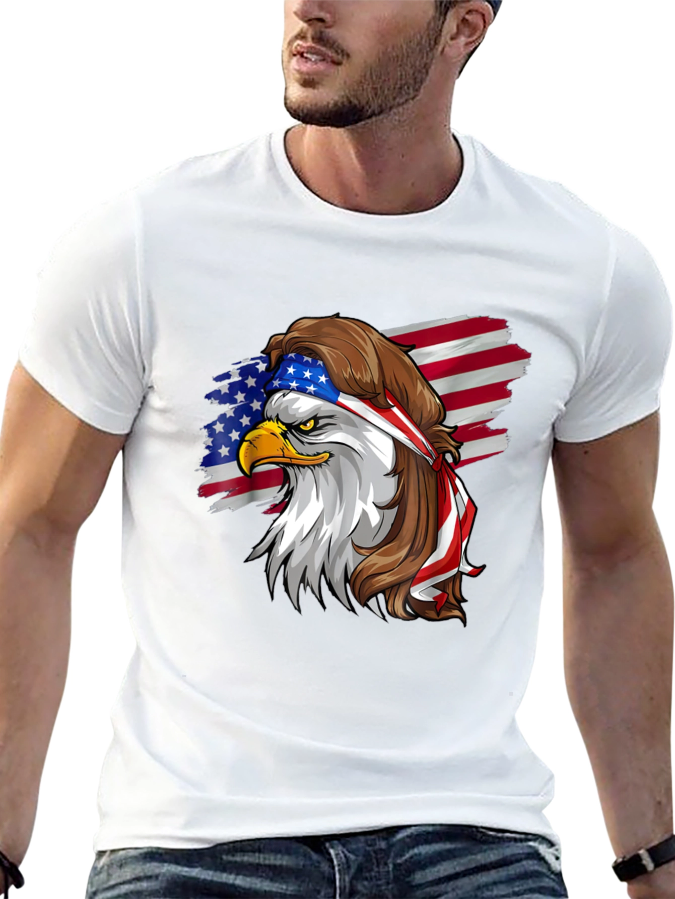 American Eagle Graphic Tee - Patriotic Pride