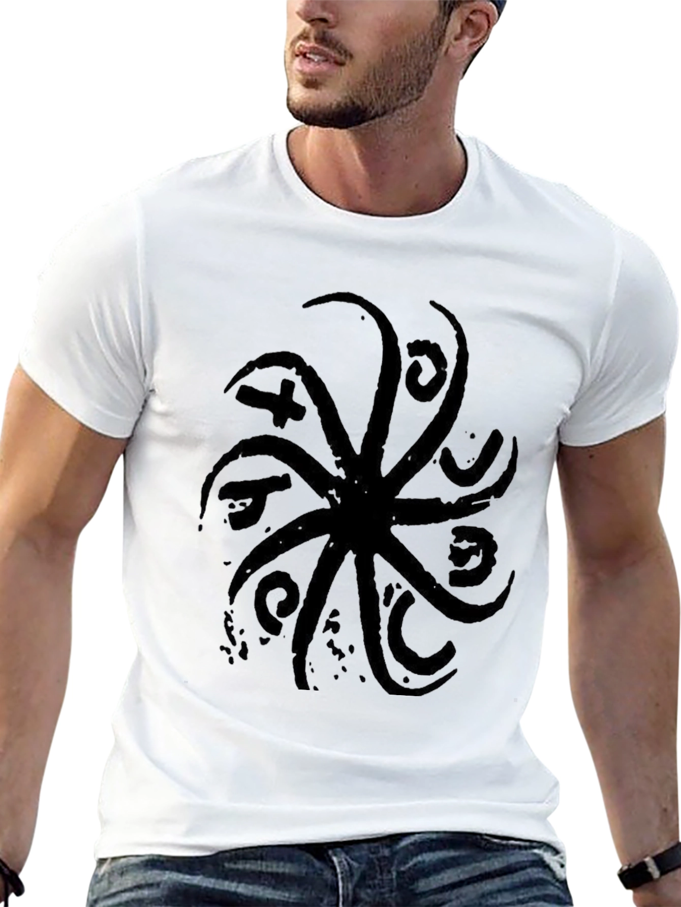 Abstract Octopus Graphic Tee - Soft Cotton