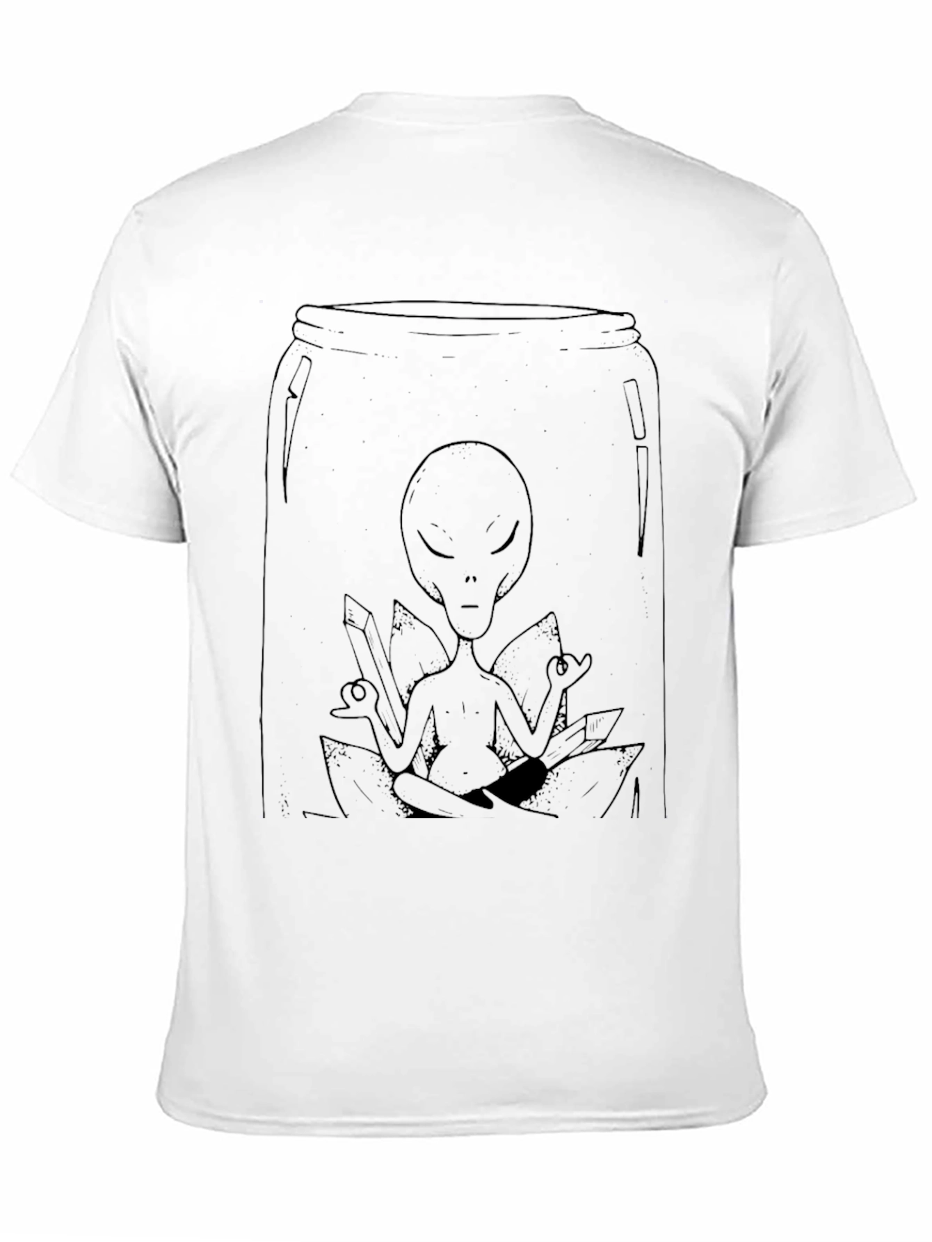 Alien Meditation Black T-Shirt