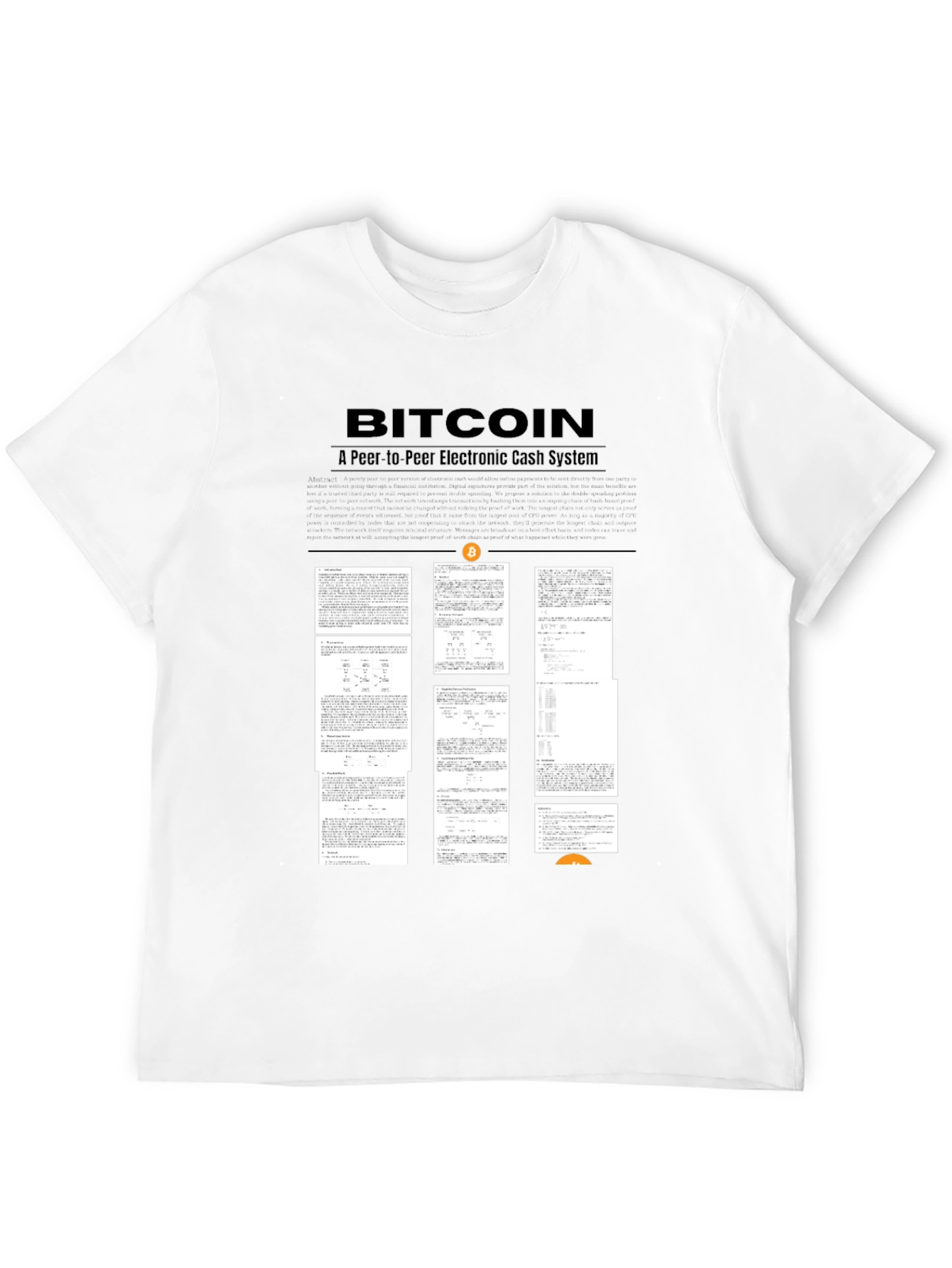 Bitcoin Whitepaper Print T-Shirt