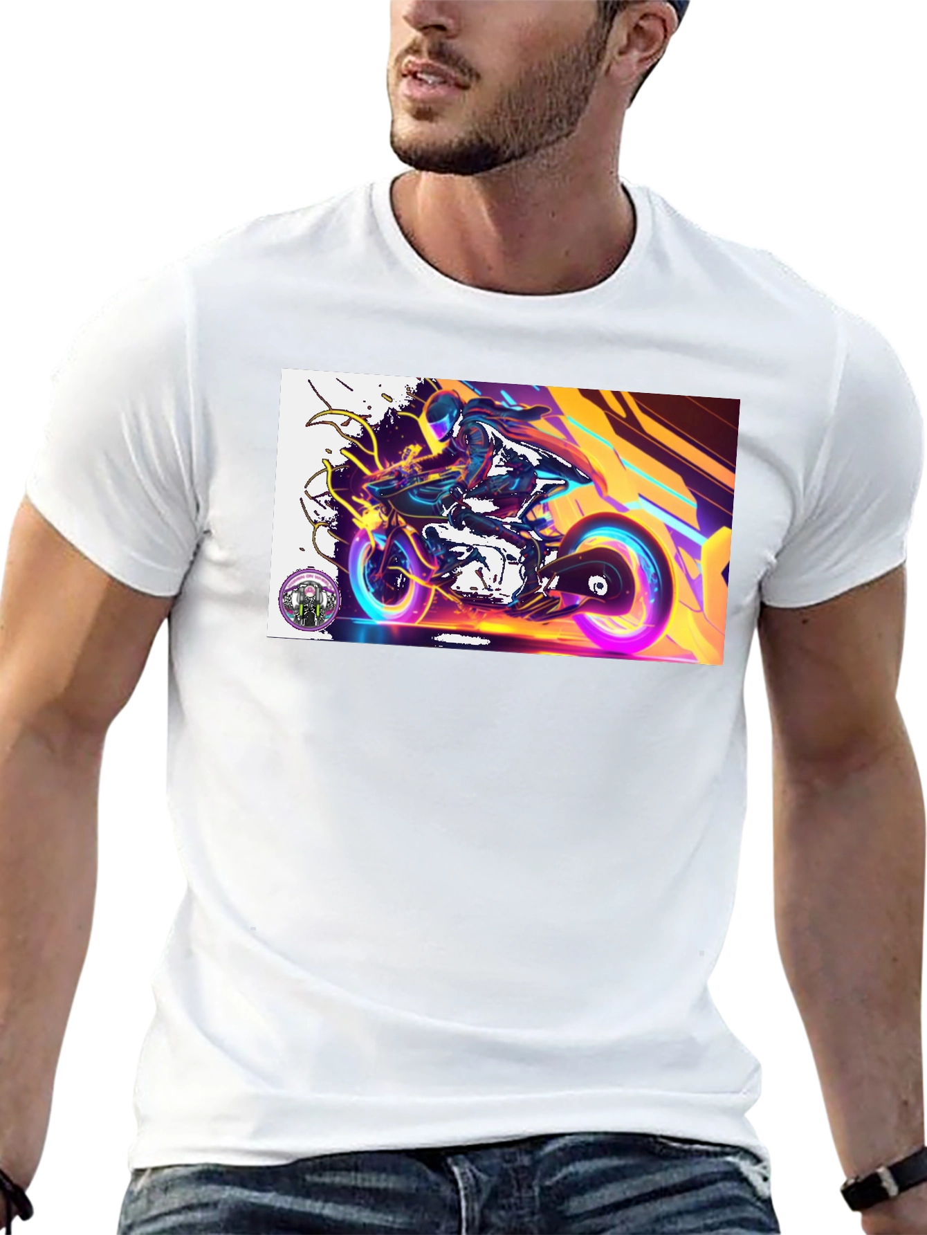 Neon Rider T-Shirt - Bold Graphic Tee