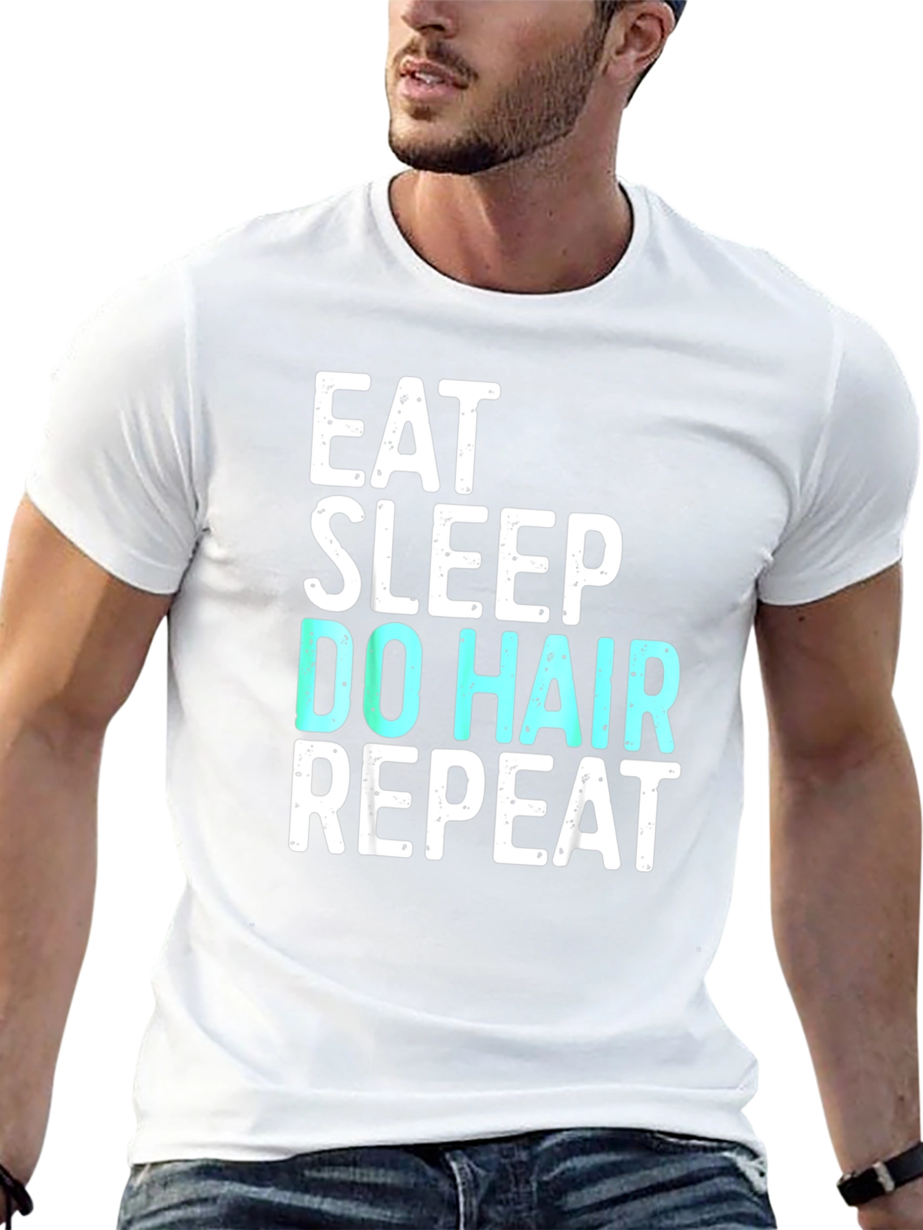 Eat Sleep Do Hair Repeat Graphic T-Shirt