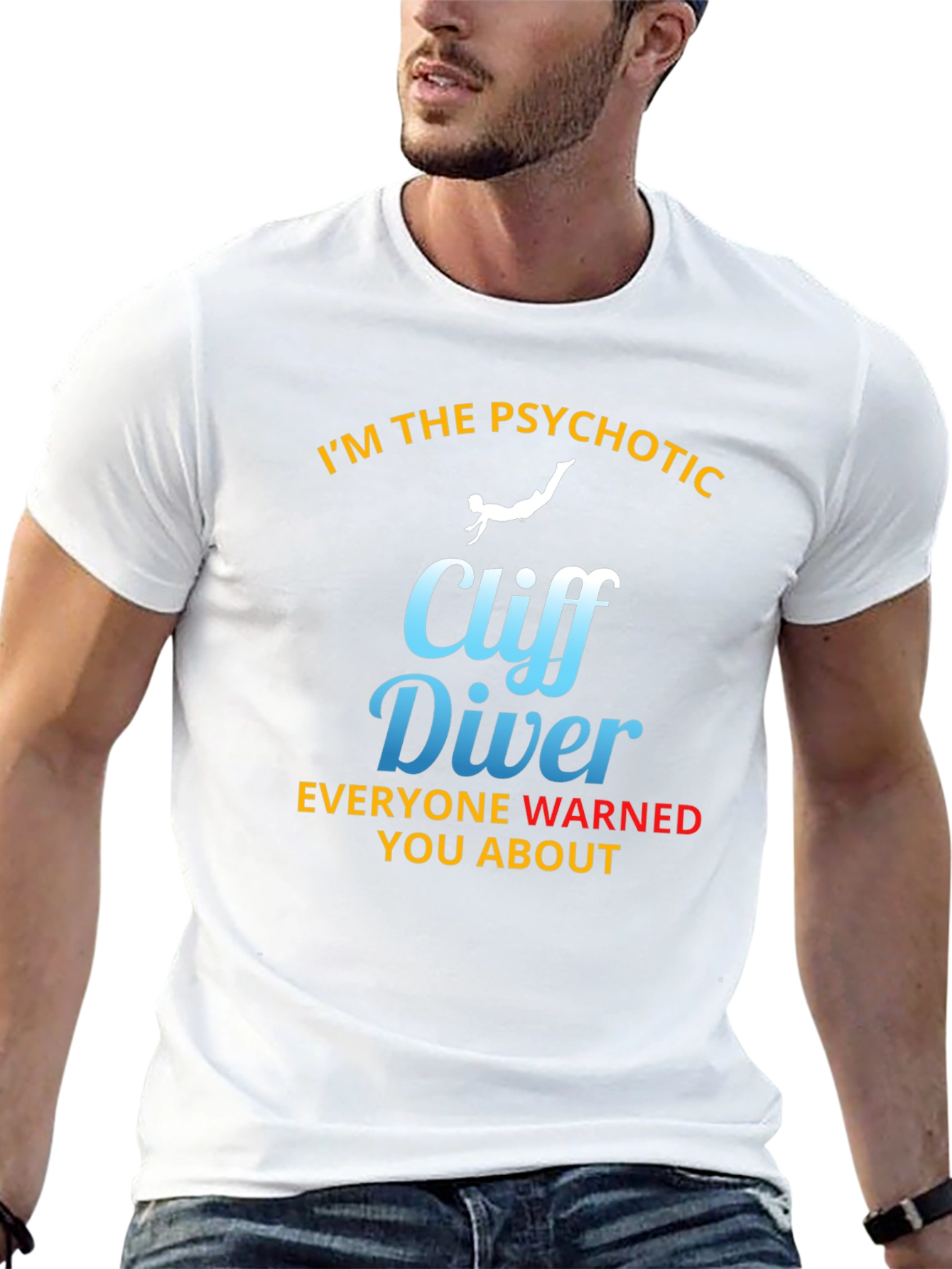 Psychotic Cliff Diver Graphic T-Shirt