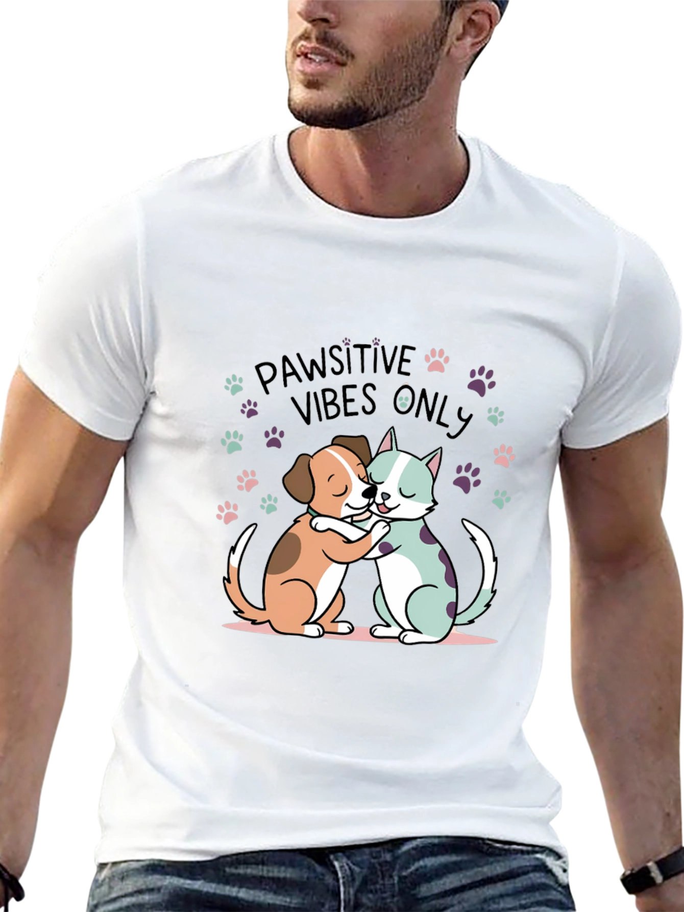 Pawsitive Vibes Only Graphic Tee
