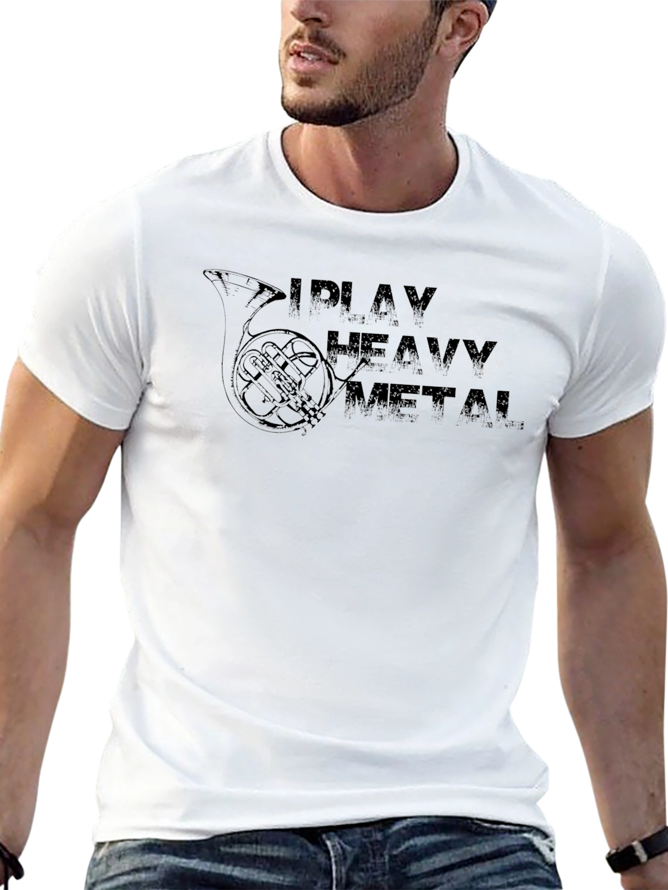 I Play Heavy Metal Black T-Shirt