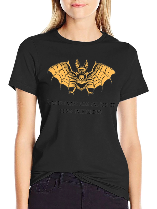 Bat Skull Graphic Tee - Dark Aesthetic T-Shirt